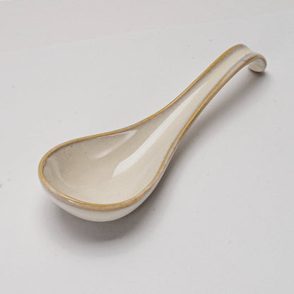 5.9"L Porcelain Soup Spoon White (10/240)