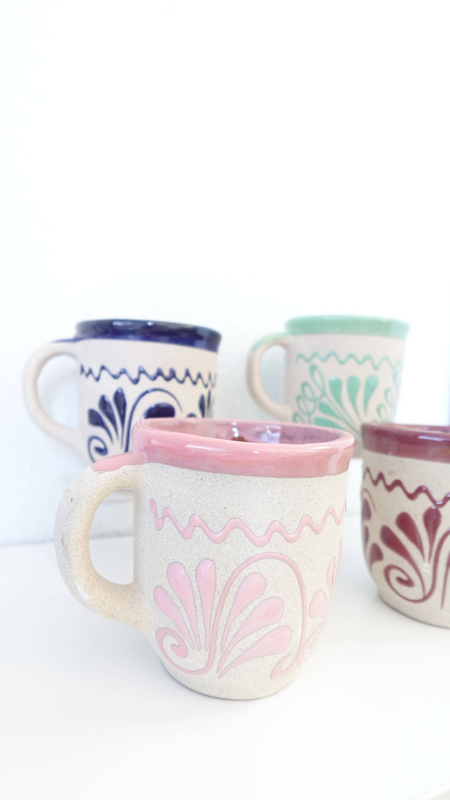 Mexican Clay Coffee Mug – Jarrito Style