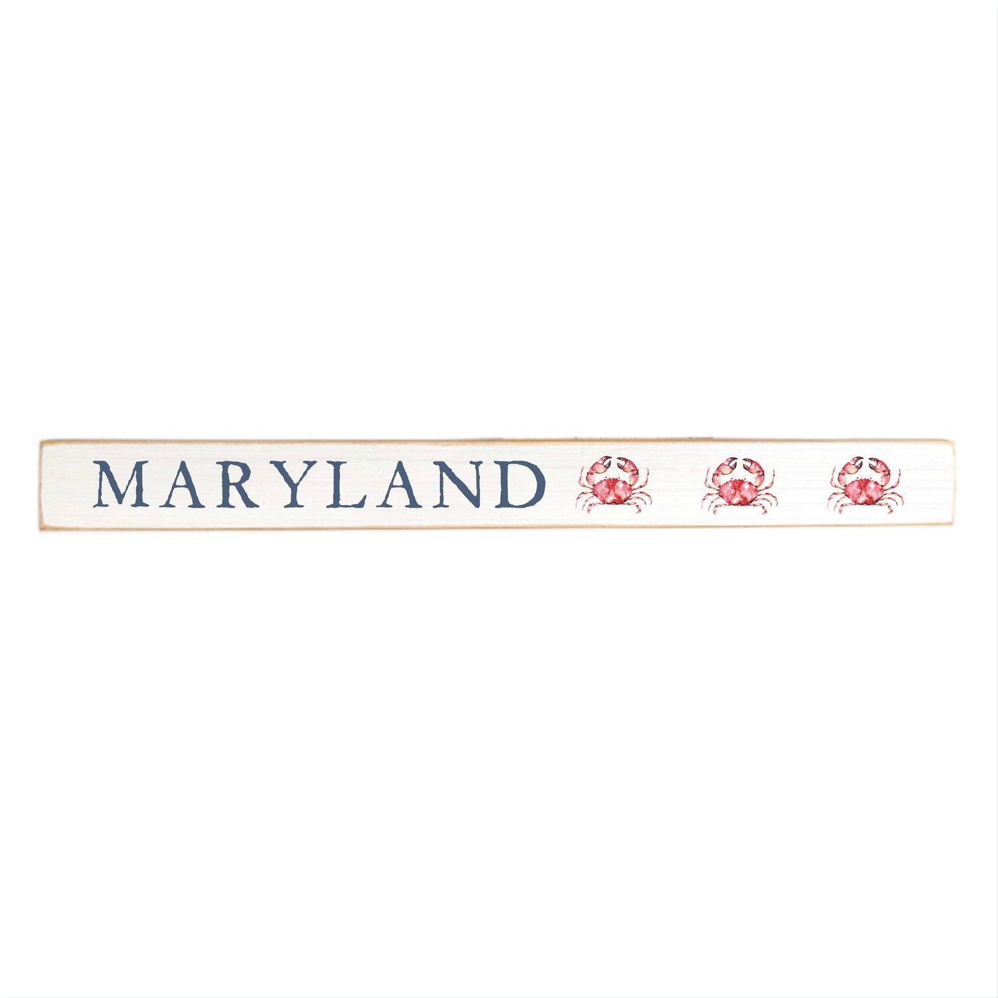 Stitched Crab Personalized Skinny Sign
