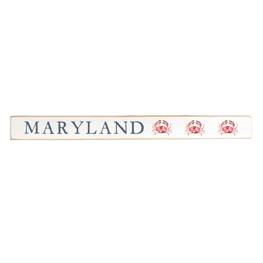 Stitched Crab Maryland Skinny Sign