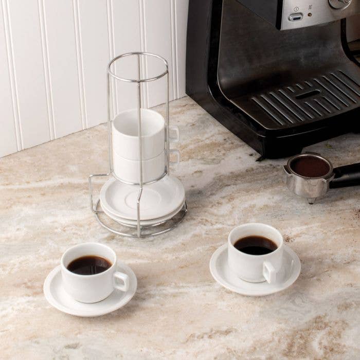 HIC Kitchen Stackable Espresso Mug Set