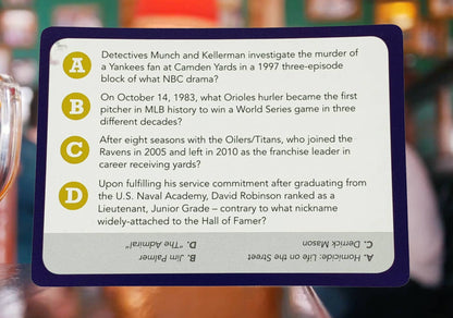 You Gotta Know Games - You Gotta Know Baltimore - Sports Trivia Game