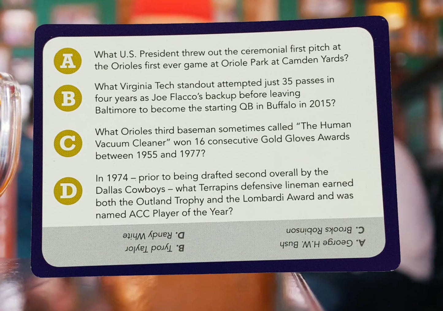 You Gotta Know Games - You Gotta Know Baltimore - Sports Trivia Game