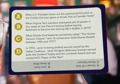 You Gotta Know Games - You Gotta Know Baltimore - Sports Trivia Game