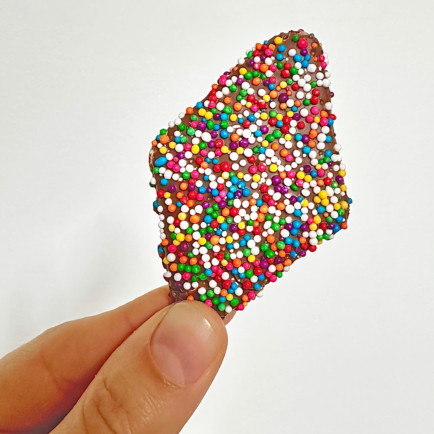 Chocolate Covered Matzo Chips (Rainbow Sprinkles)
