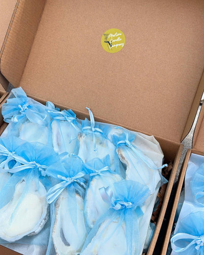 Martini Candle Co. - Oyster Shell Candle Handmade Beeswax Soy:  Dark Sea