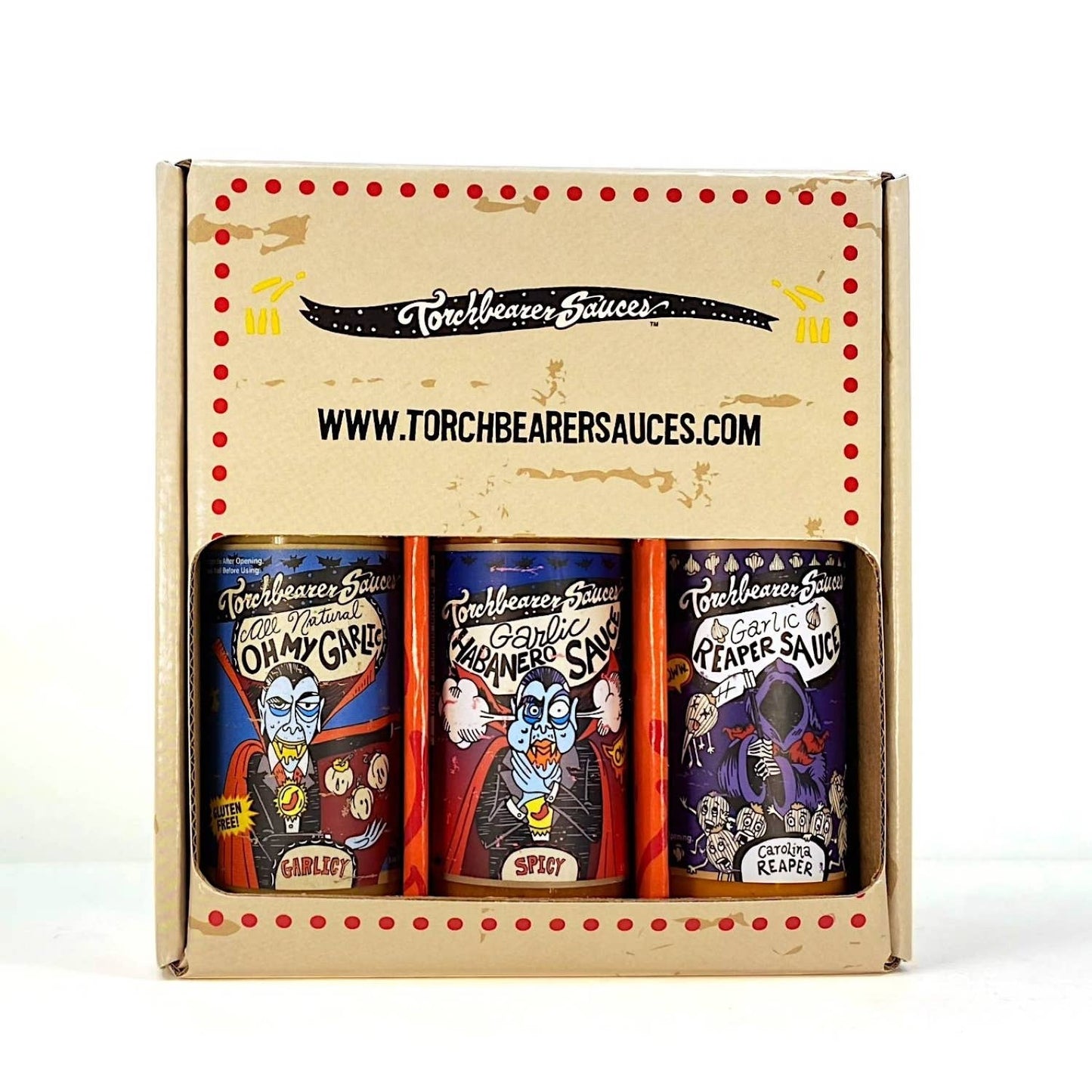 TorchBearer Sauces - Garlic 3 Pack - 3 5oz bottles + Box - case pk 5