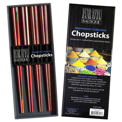 Totally Bamboo - Baltique® Marrakesh Collection Reusable Chopsticks, 4 Pairs