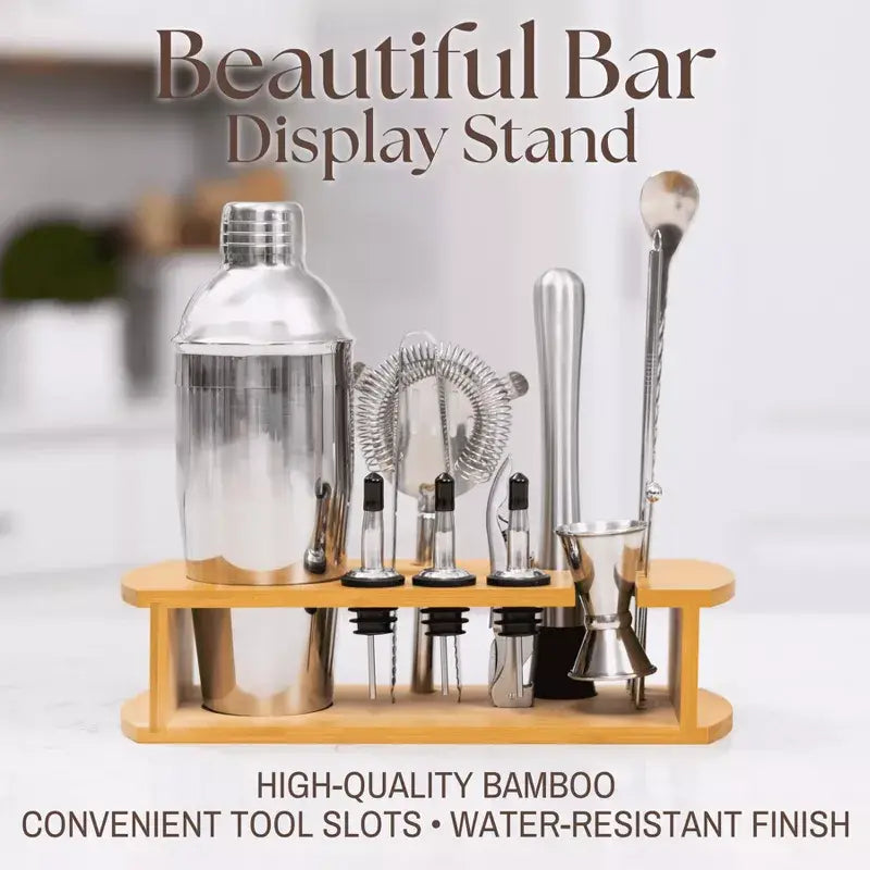 Stainless Steel Cocktail Shaker & Bartender Tool Set