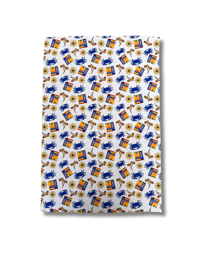 Maryland Seasoning Crab Feast Kitchen Dish Towel