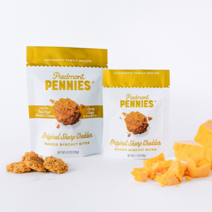 Piedmont Pennies - Cheddar Cheese Crackers, Medium Pouch