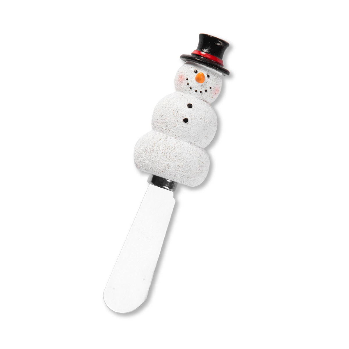 Black Hat Snowman Polyresin Cheese Spreader
