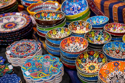 Import Corner - 39682: 2" ROUND CERAMIC EMBOSSED DAISY BOWL