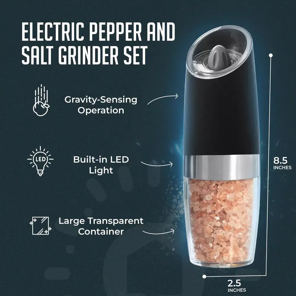 Electric Automatic  Gravity Salt and Pepper Grinder Set