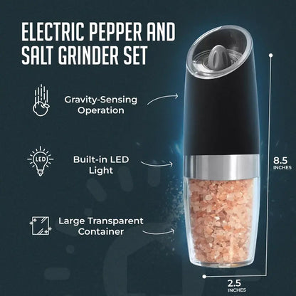 Electric Automatic  Gravity Salt and Pepper Grinder Set