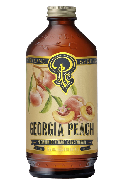 Portland Syrups | Georgia Peach Syrup 12oz - cocktail / mocktail / Coffee /Tea