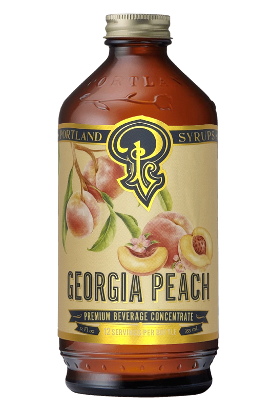 Portland Syrups | Georgia Peach Syrup 12oz - cocktail / mocktail / Coffee /Tea