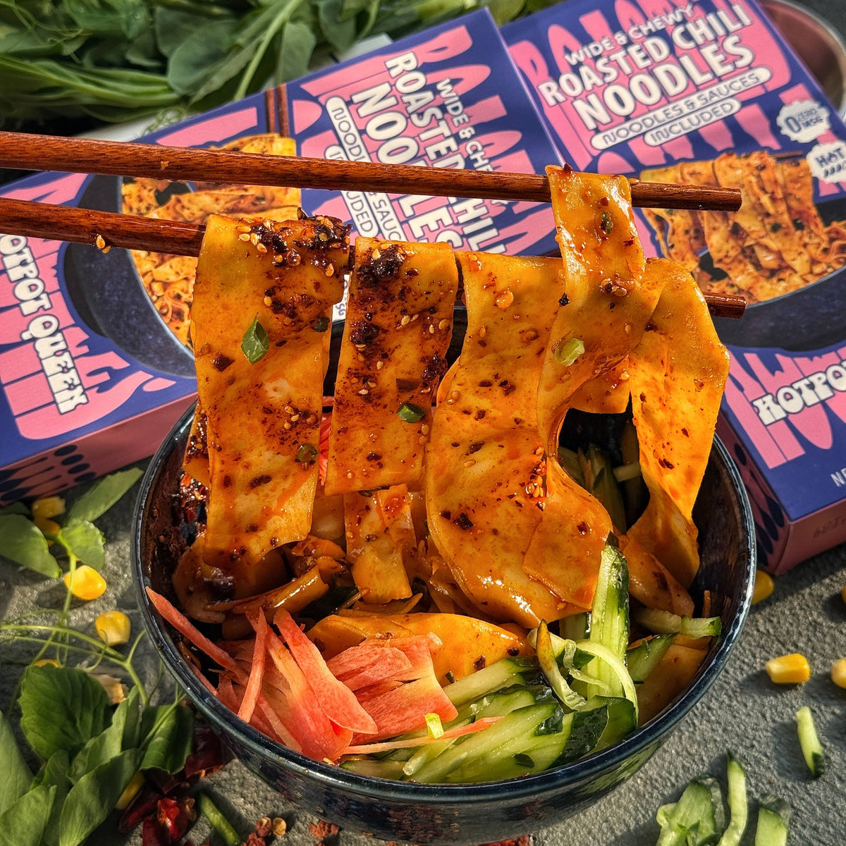 Roasted Chili Noodles- Wide & Chewy 5.6 OZ