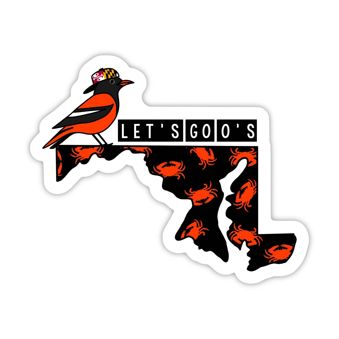 Let's Go O's Maryland Sticker