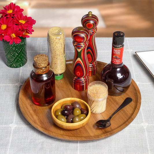 TB Home® Acacia Wood Lazy Susan Turntable