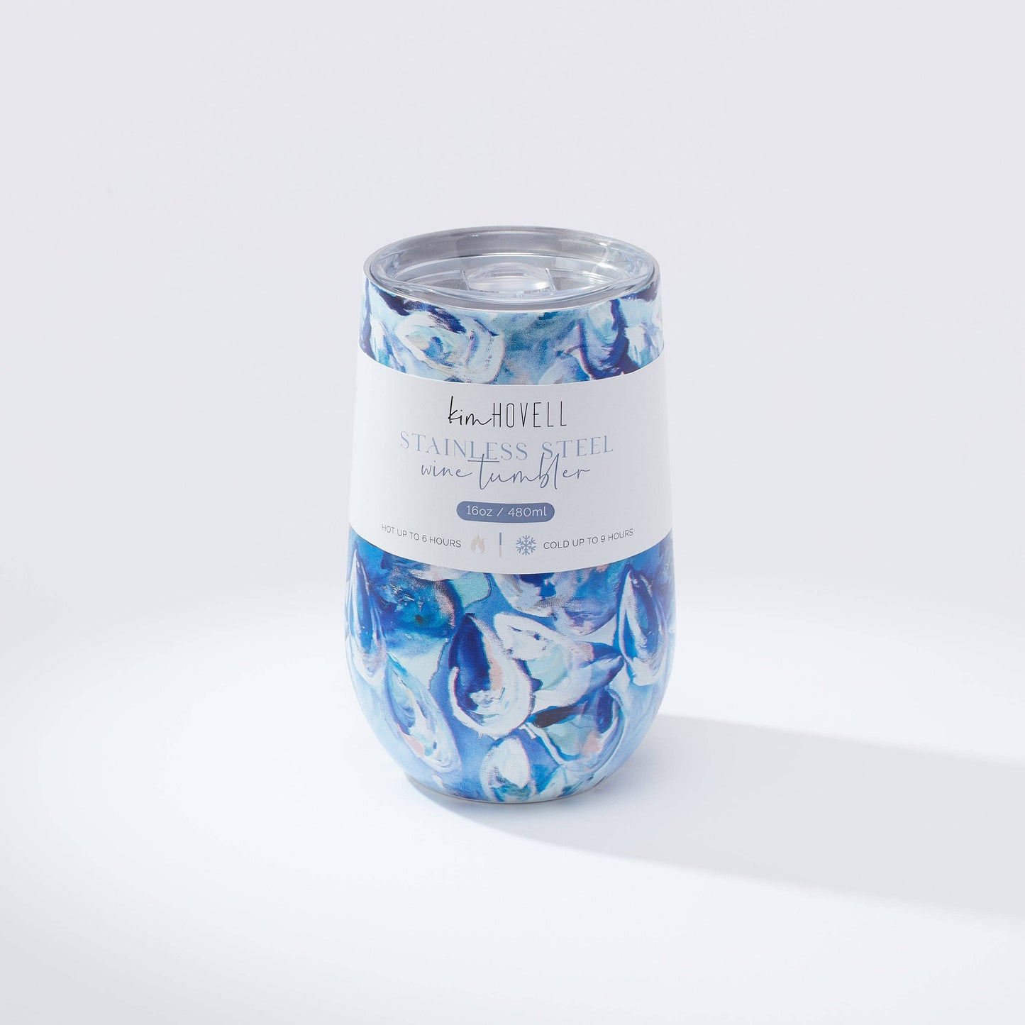Kim Hovell Art - 16oz Wine Tumbler - Azul Oysters: Default Title