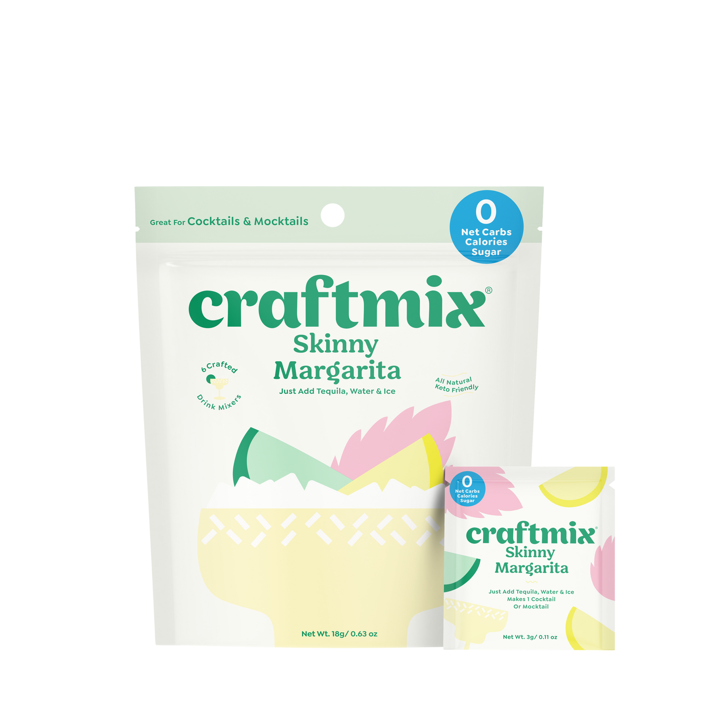 Craftmix | Skinny Margarita Cocktail Mixer - 6 Servings Multipack