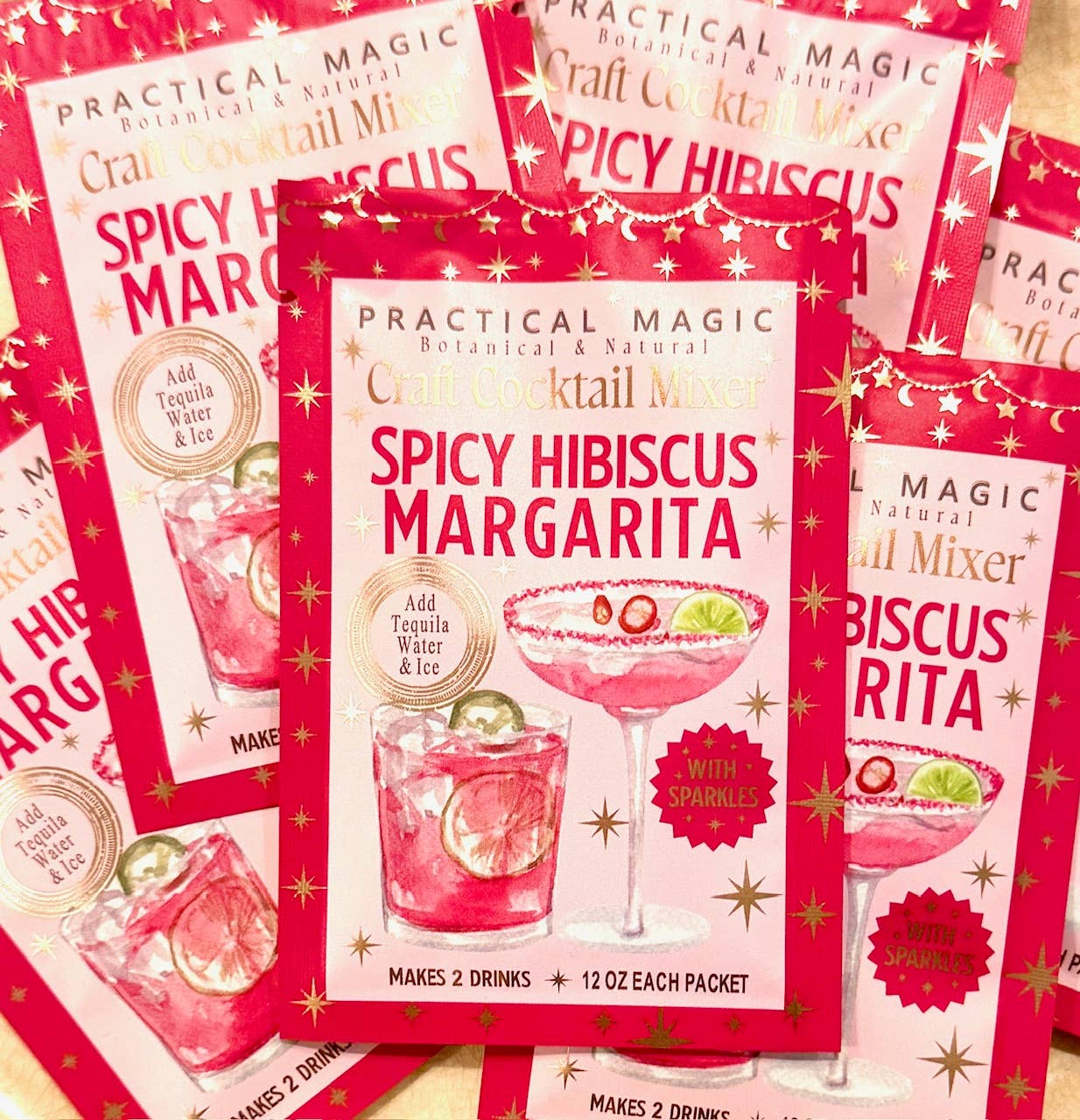 Spicy Hibiscus Sparkly Margarita Mix for 2 Cocktails