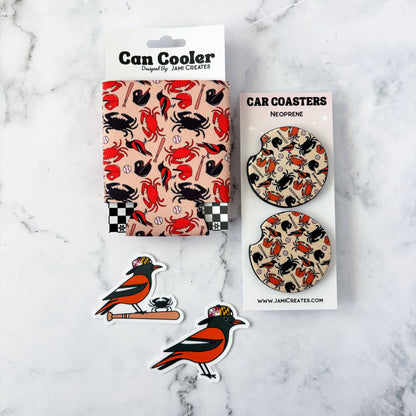 Jami Creates - Baltimore Orioles Baseball Patterned Can Cooler Koozie