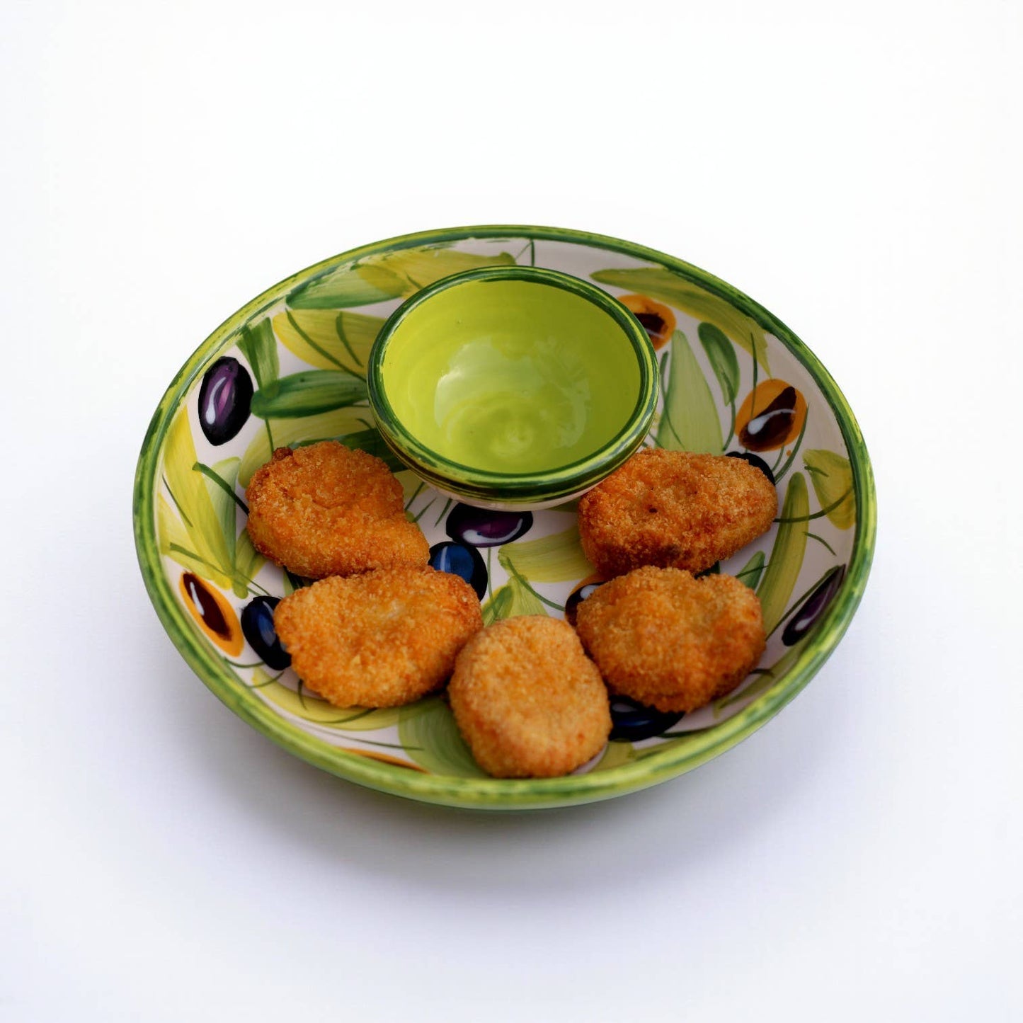 Olive Ceramic Dipping Bowl