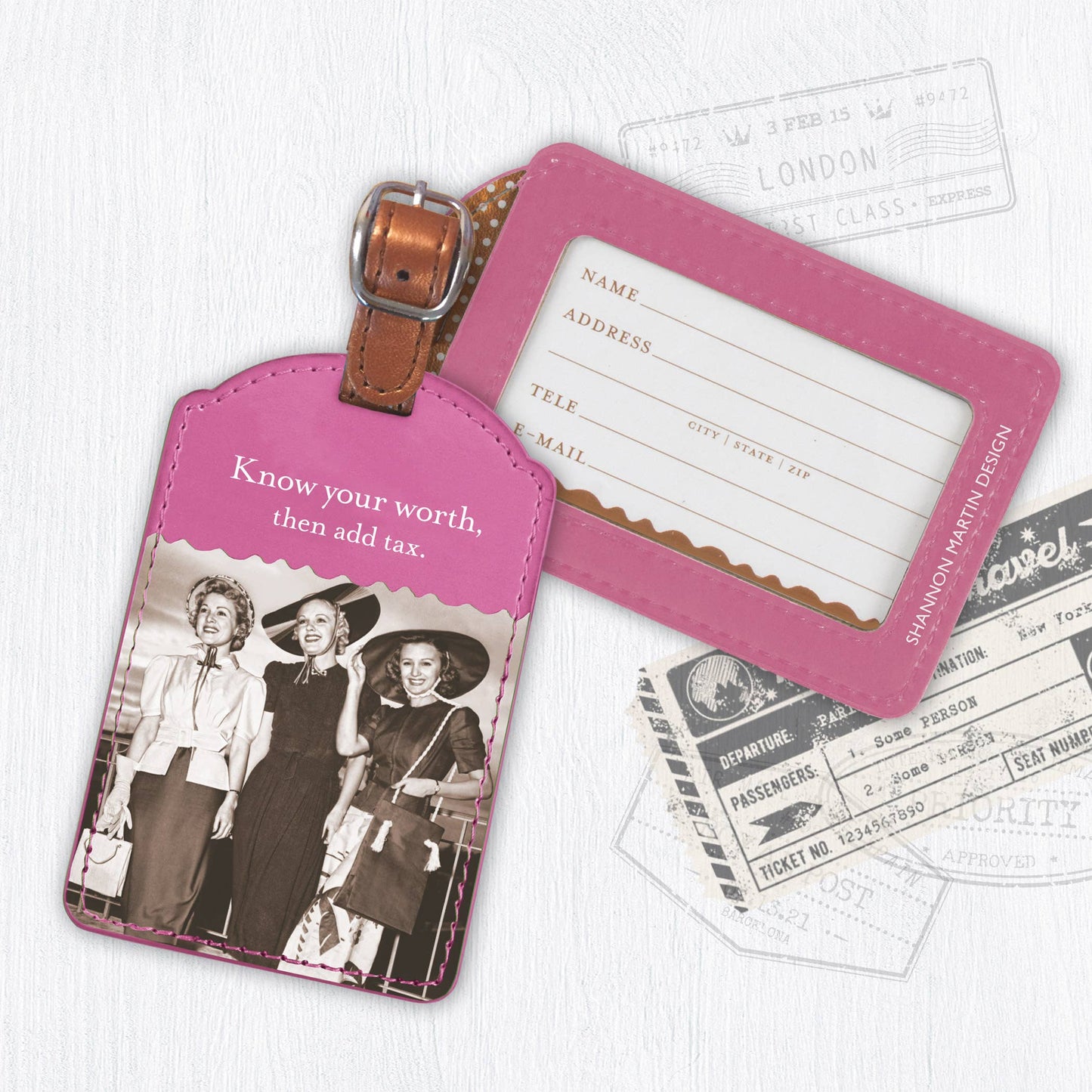 Know Your Worth Luggage Tag