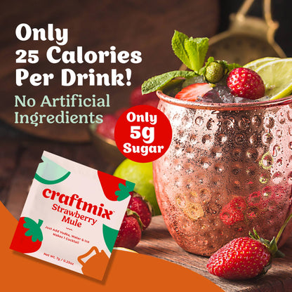 Craftmix | Strawberry Mule Cocktail / Mocktail Mixer - Individuals