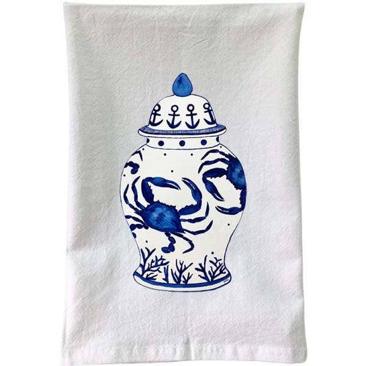 Crab Ginger Jar Flour Sack Towel