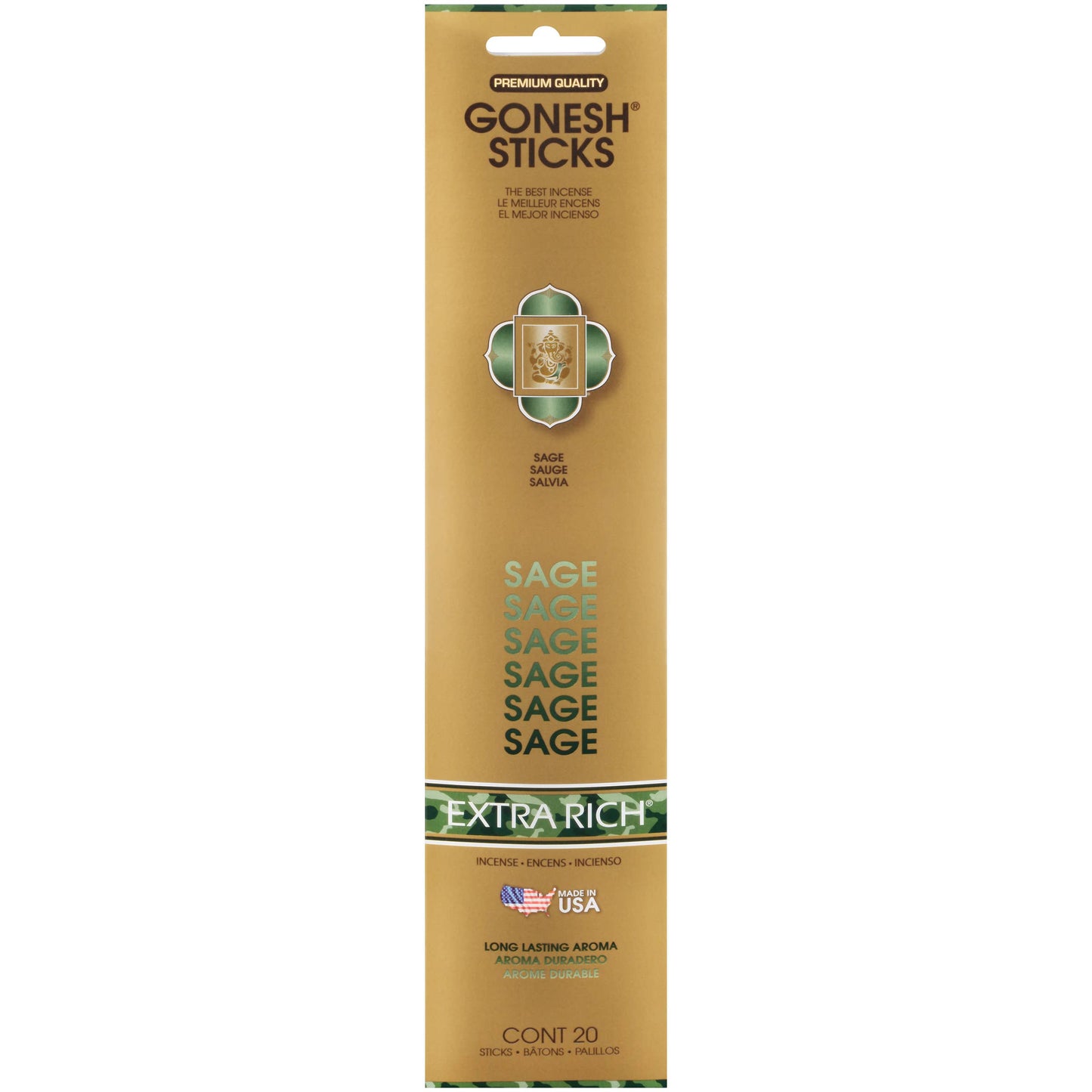 Incense Sticks: Gonesh Extra Rich Sage
