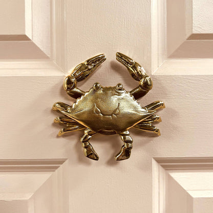 Michael Healy Designs - Crab Door Knocker: 4.5H x 5.25W / Brass