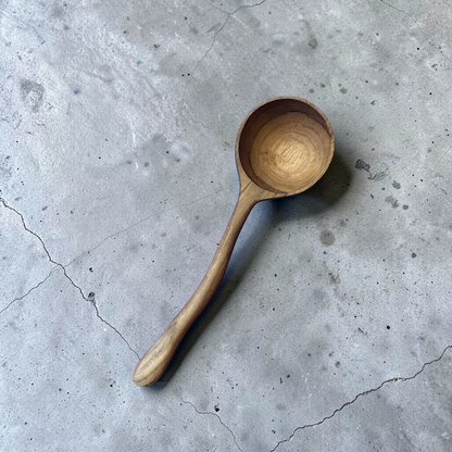 6" Teak Spoon with Curved Handle – Handcrafted in Bali