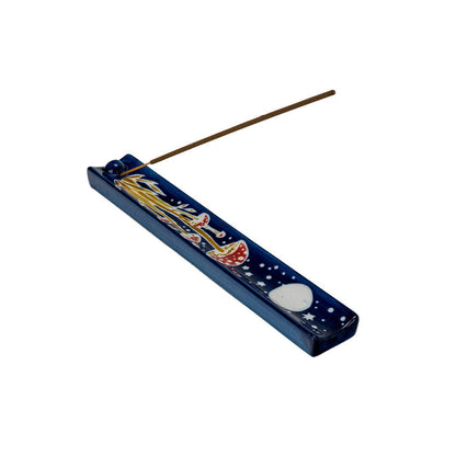 Handpainted Toadstool Ceramic Incense Holder