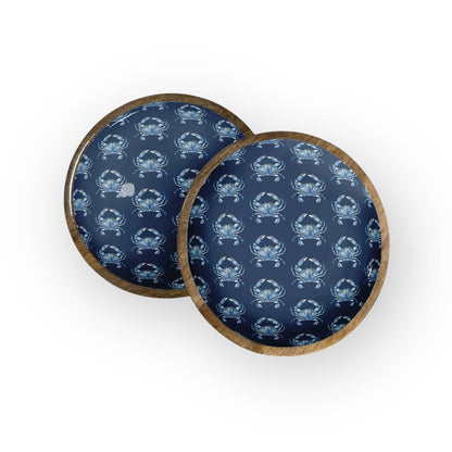 Blue Crab Round Trays 10"