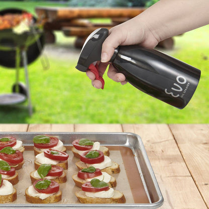 HIC - Harold Import Co. - Evo Stainless Steel Oil Sprayer, Black, 16oz