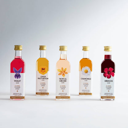 Floral Elixir Co. - The Forager Cocktail Kit. 5-Pack Flower Syrups.