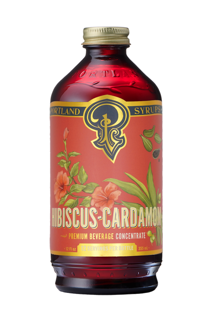 Portland Syrups | Hibiscus Cardamom Syrup 12oz  - cocktail / mocktail mixer