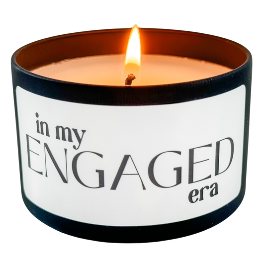 Moonlight Makers - In My Engaged Era - 100% Soy Wax Scented Candle - Engagement: Beachwood