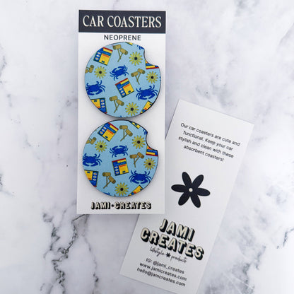 Jami Creates - Maryland Crab Seasoning Car Coaster