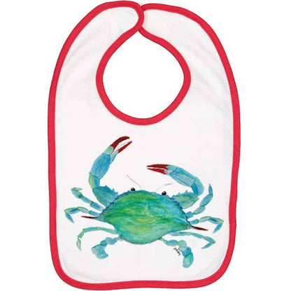 Clawdia Crab Toddler Bib- 3 Color Options: White