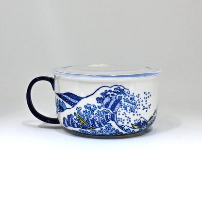 Great Wave 33 oz Microwavable Bowl with Lid