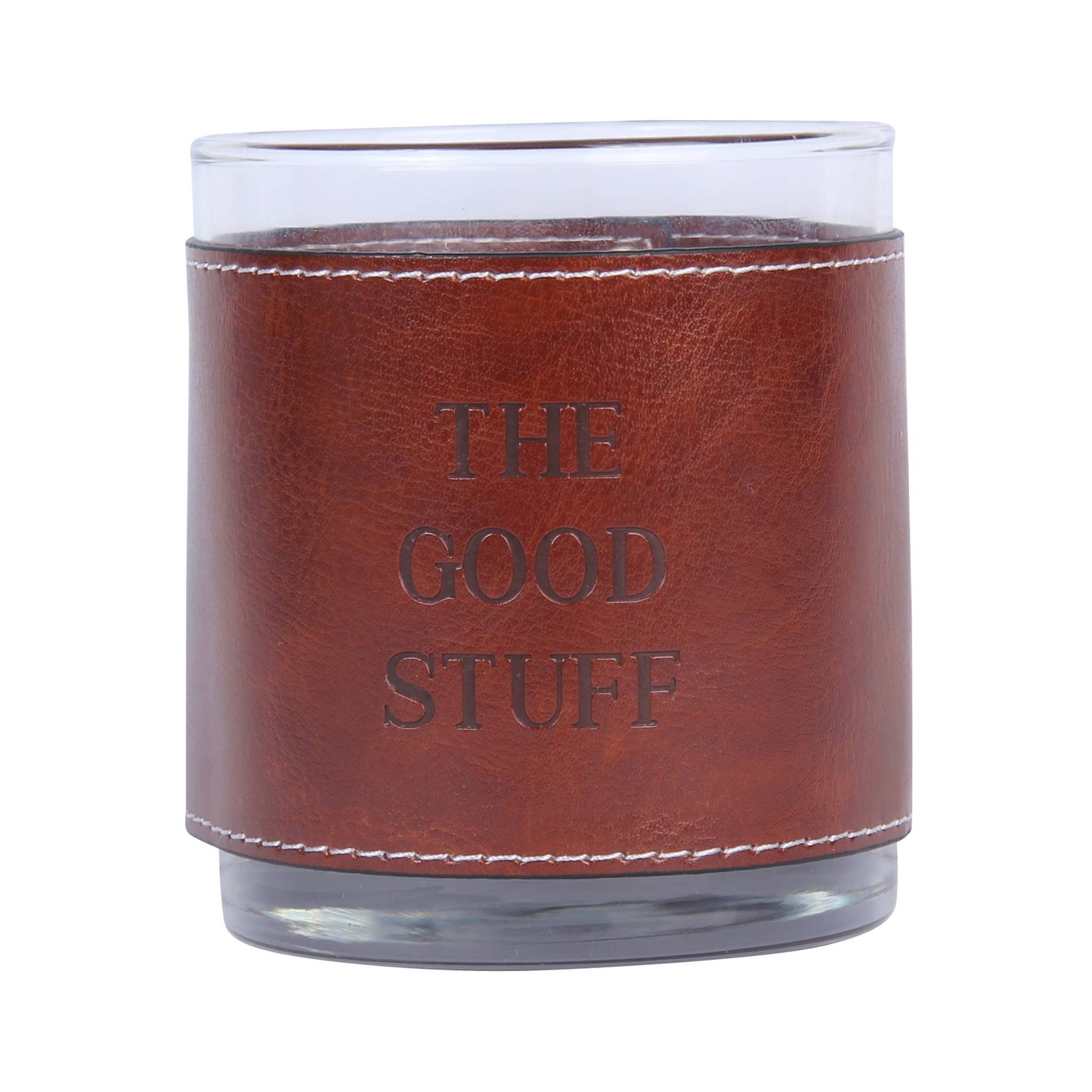 Barrel Down South – “The Good Stuff” Faux Leather Rocks Glass