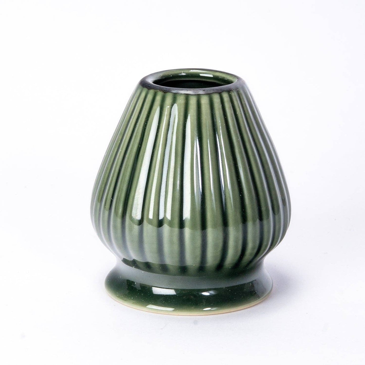 Matcha Whisk Dark Green Porcelain Stand