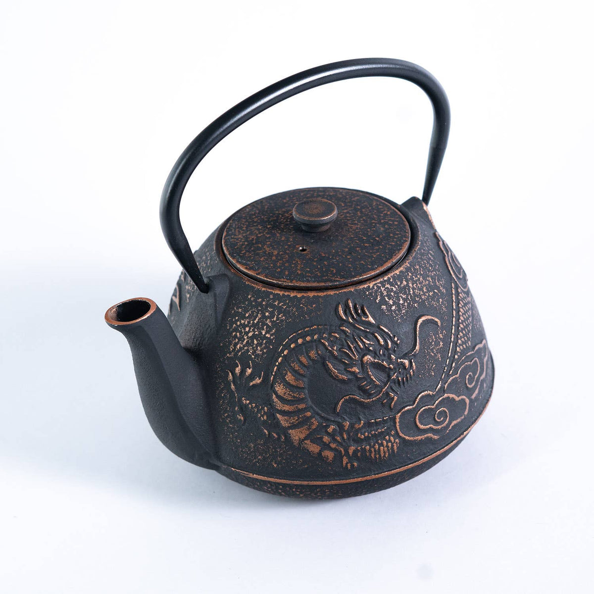 Bronze Dragon Design 40oz Cast Iron Tea Pot