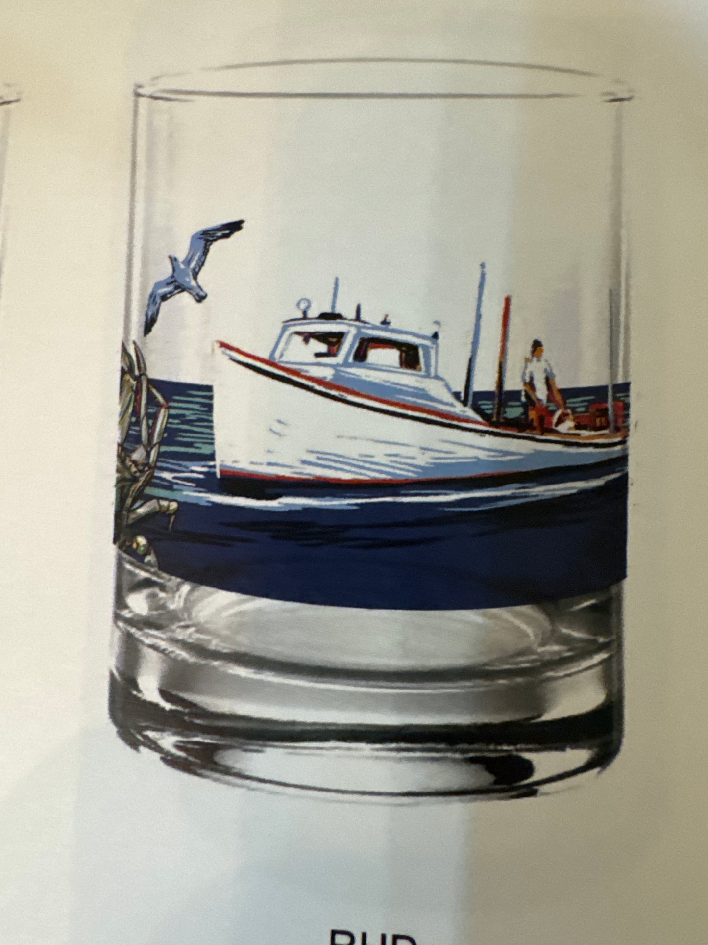 Old Bay scene wrap rocks glass