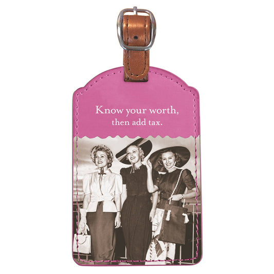 Know Your Worth Luggage Tag