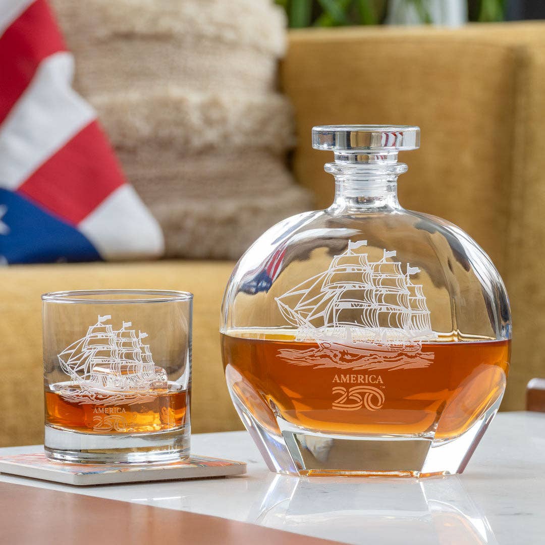 America250™ Tall Ship 23oz Whiskey Decanter